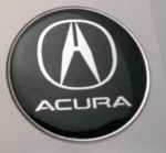 アキュラ　ACURA　50mmブラック 立体樹脂盛3Dステッカー