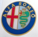 アルファロメオ Alfa-Romeo　50mm 立体樹脂盛3Dステッカー