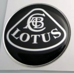 ロータス　ブラック LOTUS　50mm 立体樹脂盛3Dステッカー
