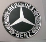 メルセデスベンツ　Mercedes-Benz　ブラック50mm 立体樹脂盛3Dステッカー