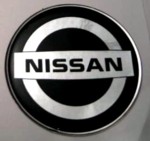 ニッサン　ブラック NISSAN　50mm 立体樹脂盛3Dステッカー